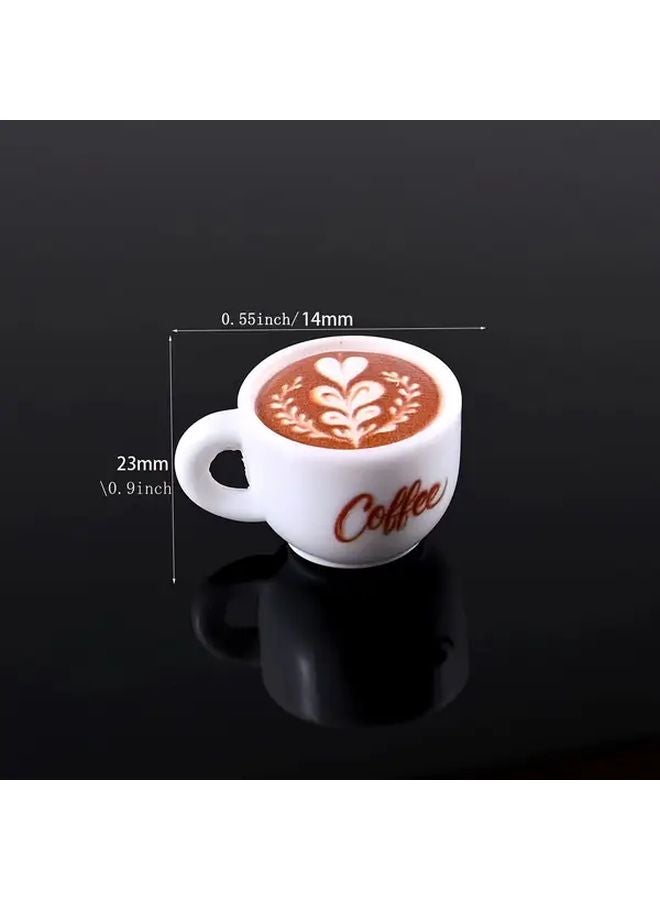 9PCS Simulation Coffee Cup Set Miniature DIY Accessories Decoration - Image 2